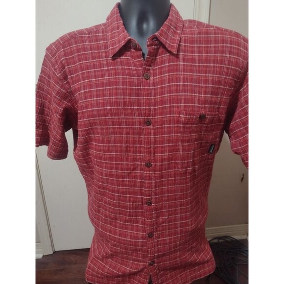 Patagonia Other - Patagonia Button Up Shirt Mens XL Red Plaid Short Sleeve Organic Cotton